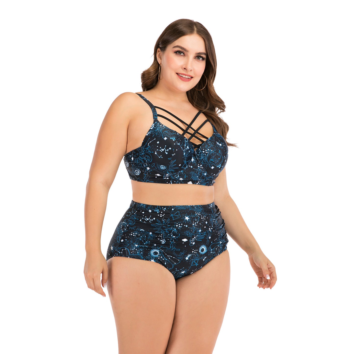 Plus size woman underwire cup Bikini