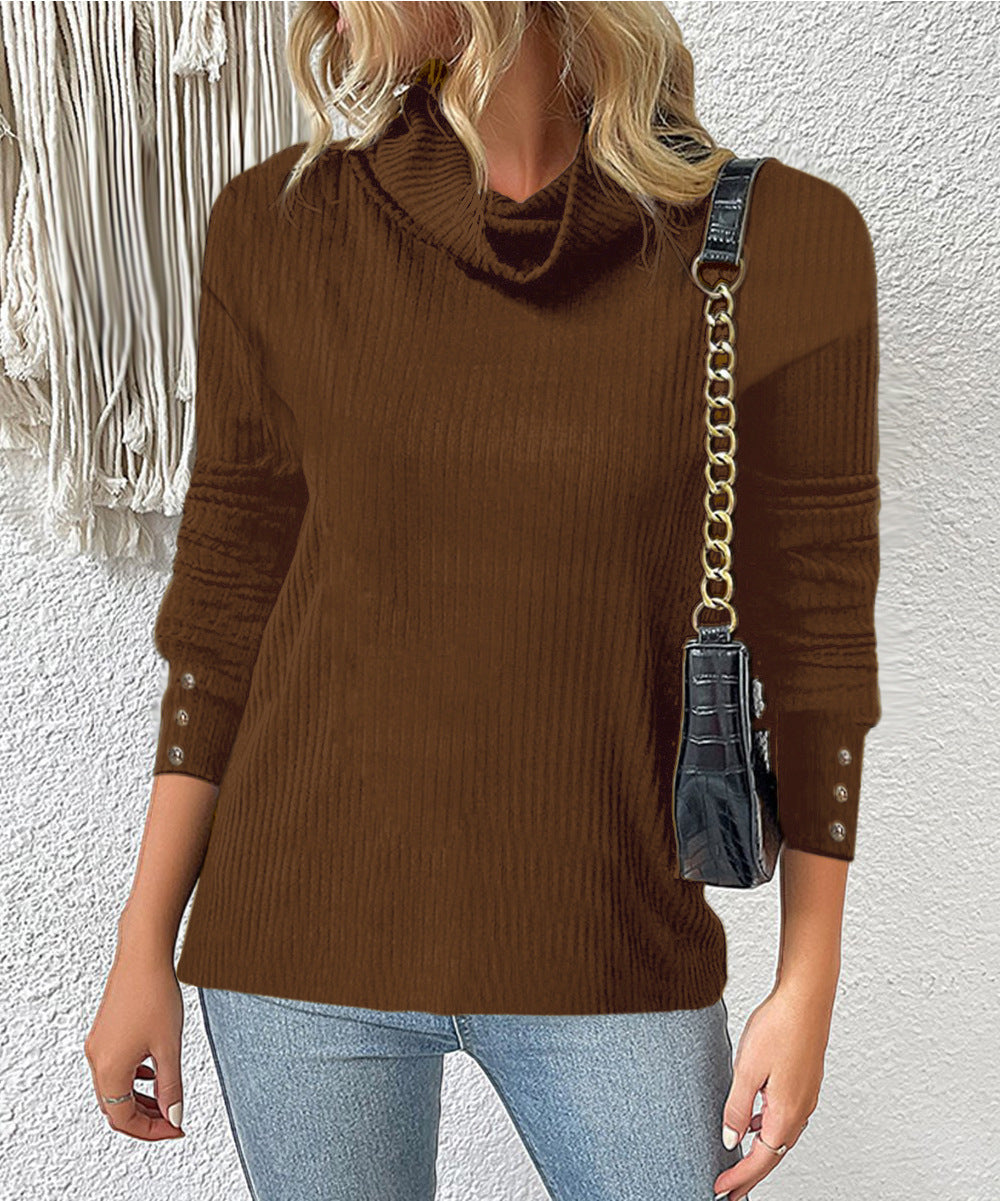 Women's Sweater Style Turtleneck Knitted Sweater