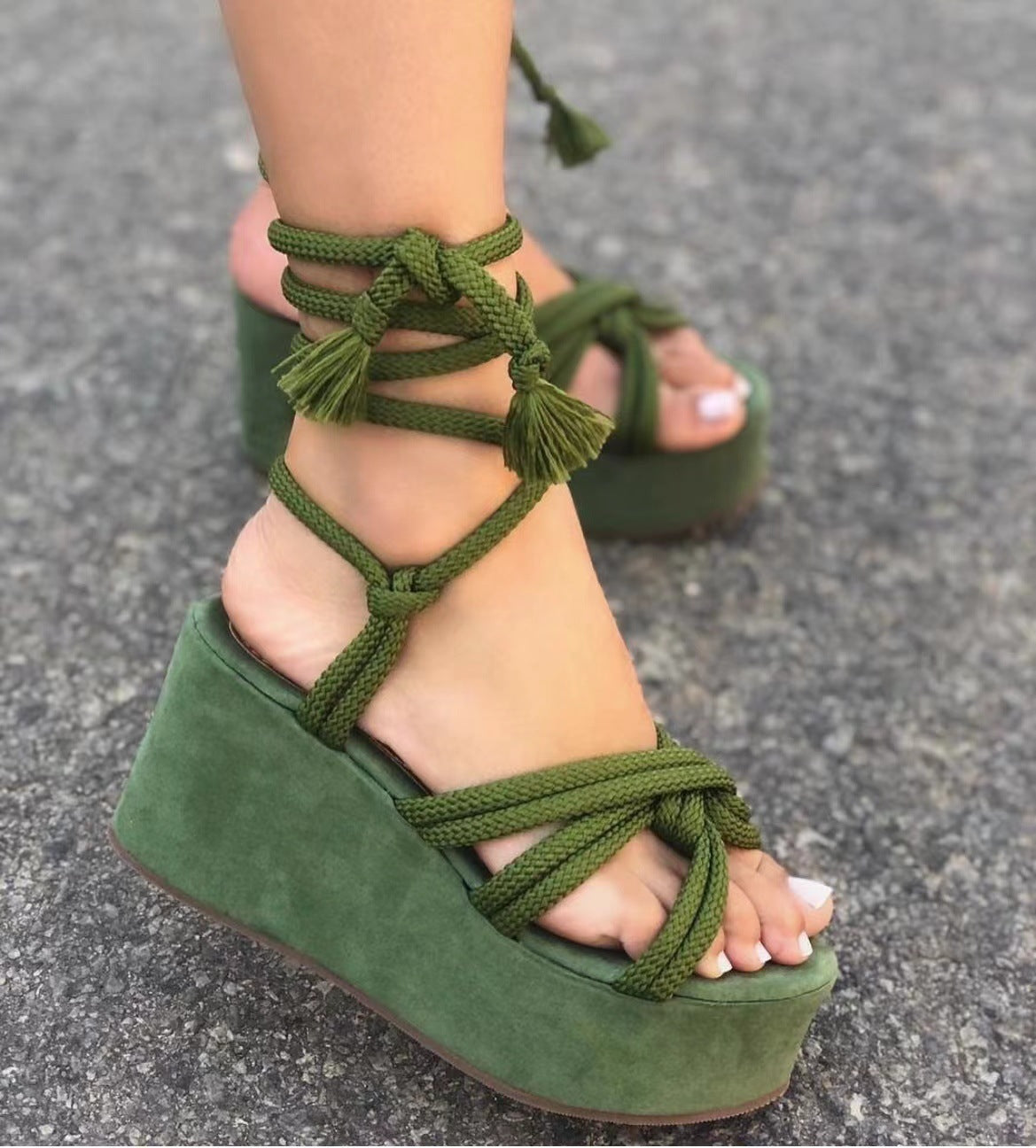 Lace-up Women Wedges Sandals