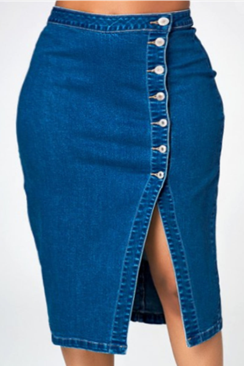 Women's Plus Size Jeans Denim Skirt