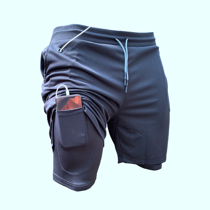 Double Layer Shorts Men Sports And Leisure