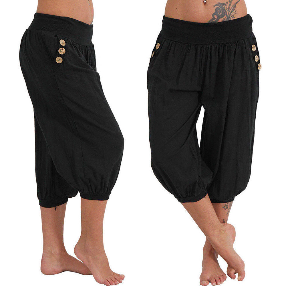 Casual Plus size Genie Capri Pants