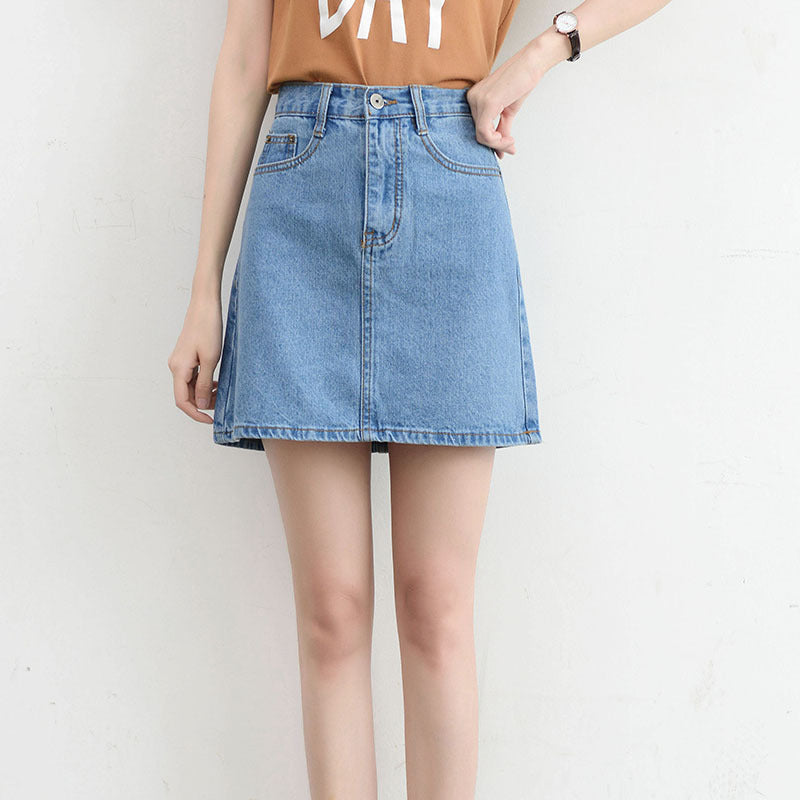 Denim skirt women summer A-line skirt