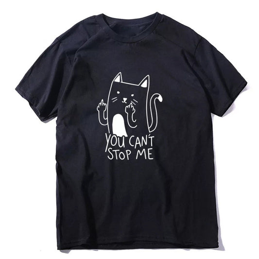 You can't stop me short sleeve cotton round men's t-shirt