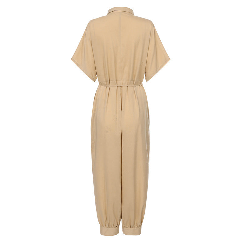 Retro button jumpsuit