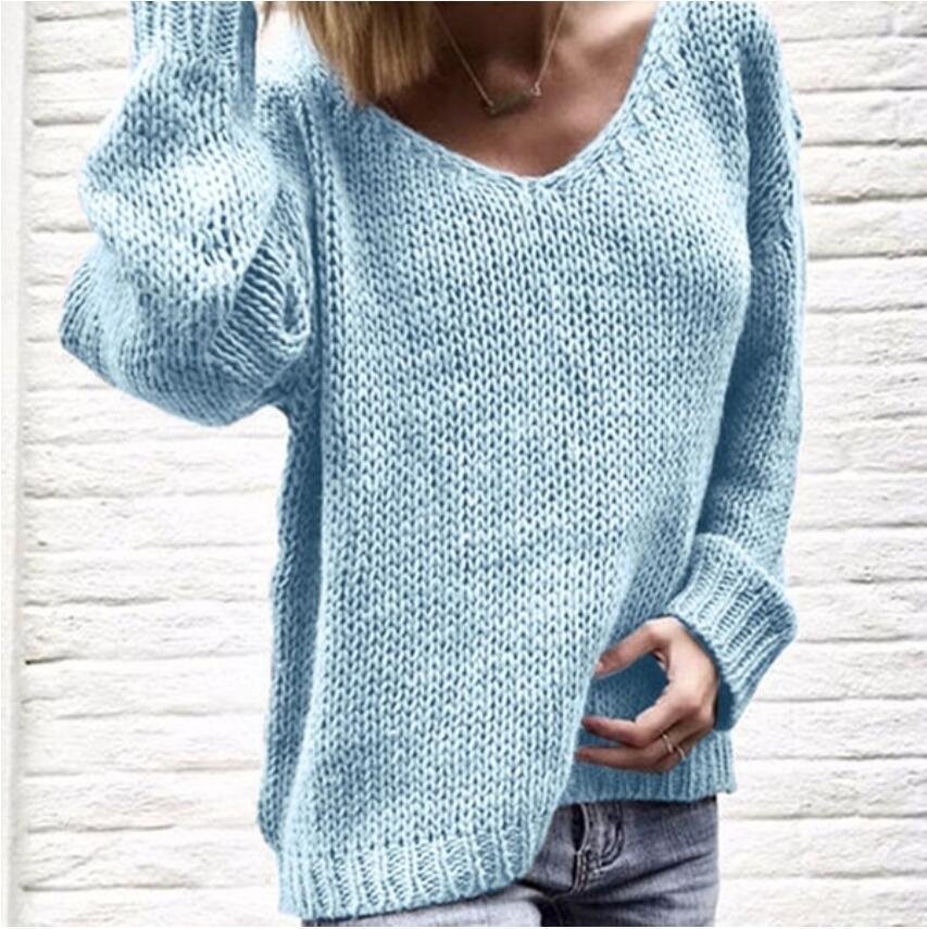 V-neck loose sweater