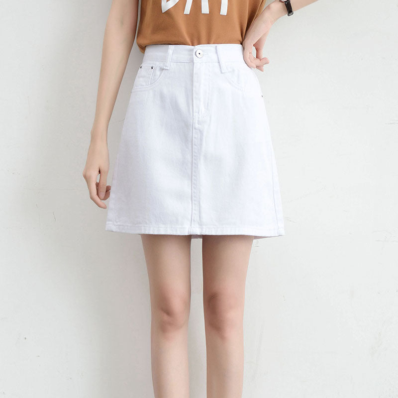 Denim skirt women summer A-line skirt