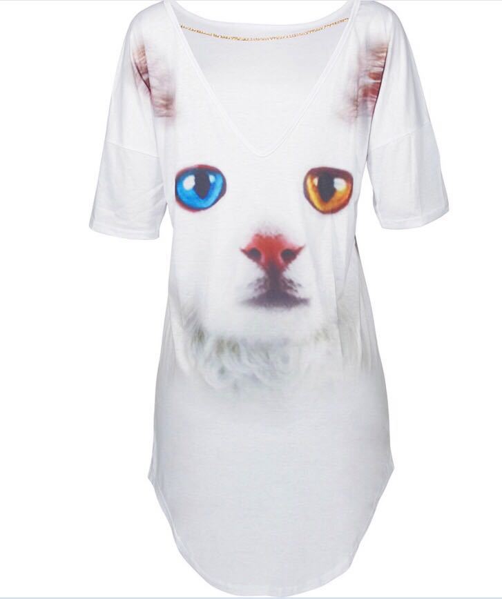 Cat or Butterfly T-shirt dress