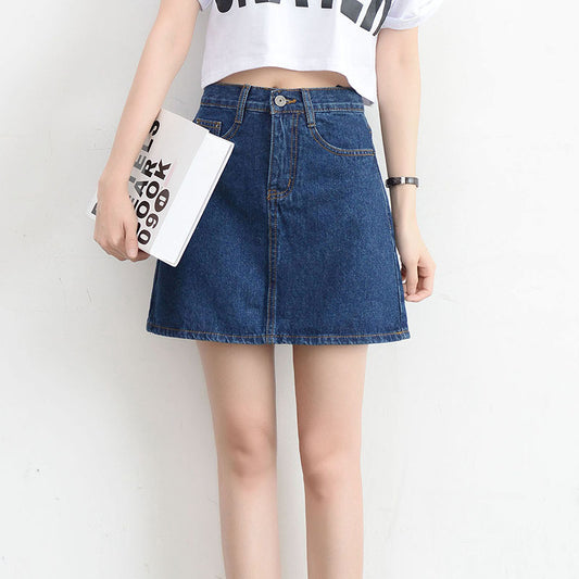 Denim skirt women summer A-line skirt