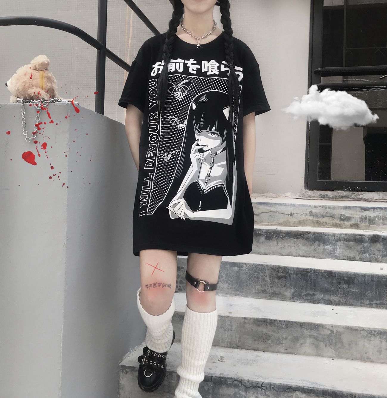 Women's/girls printed t-shirt dress