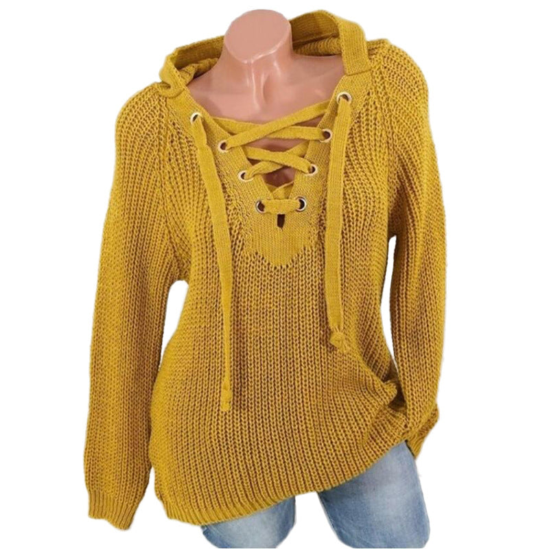 Ladies Lace-up Sweater