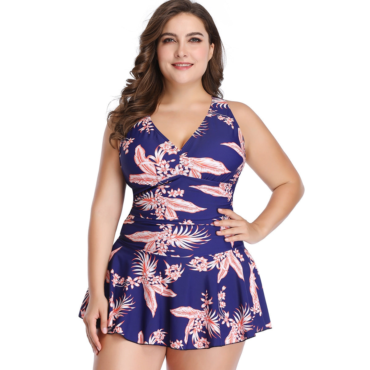 Plus size swimsuit, ladies swimsuit, halter swimsuit