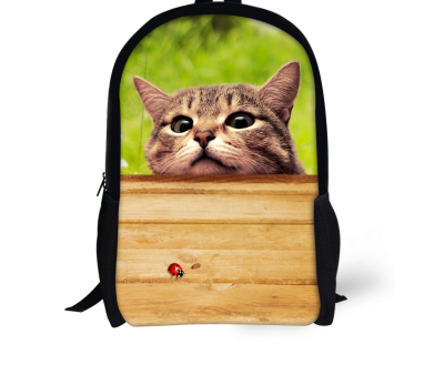 FORUDESIGNS Cat/Dog Denim Backpacks for Children