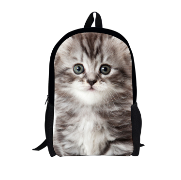 FORUDESIGNS Cat/Dog Denim Backpacks for Children