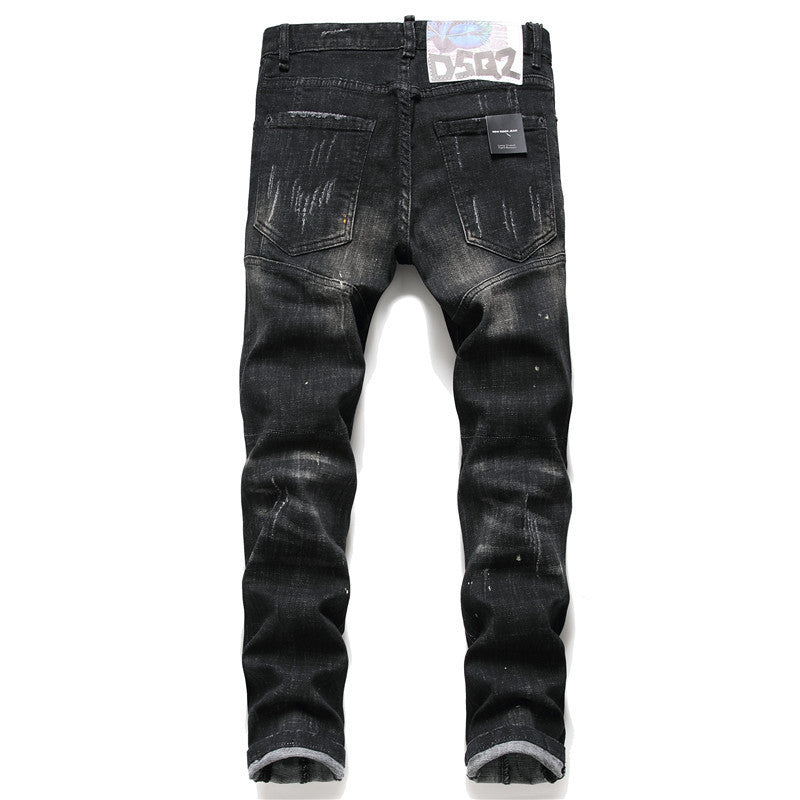 Paint Personality Patches Jeans For Men