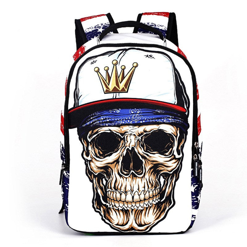 Trendy Skull Head school Backpack