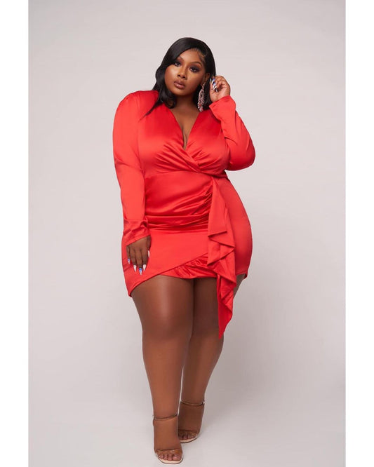 Plus Size Sexy Red Dress