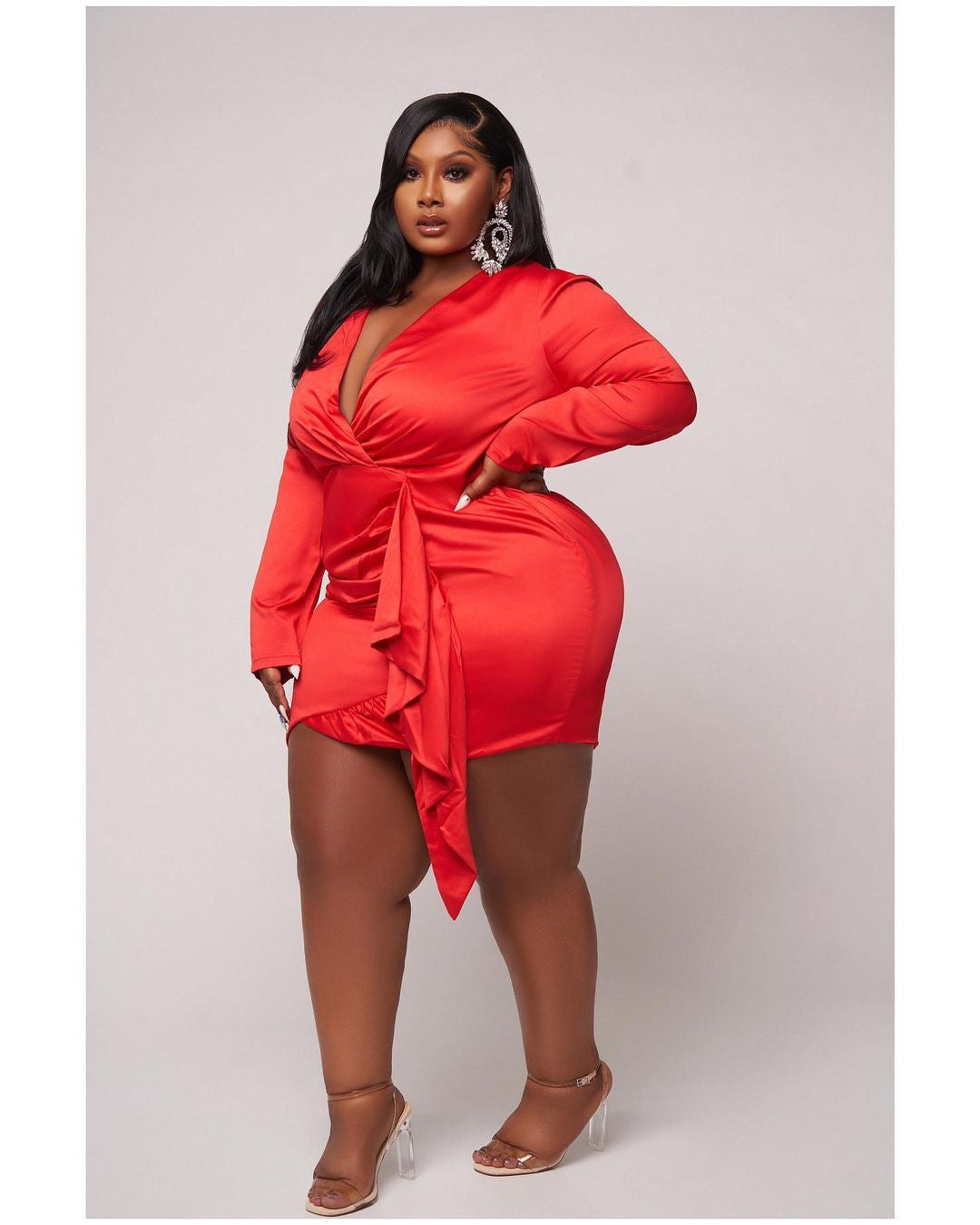 Plus Size Sexy Red Dress