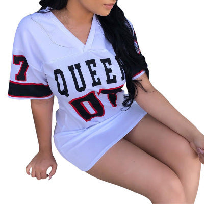 T Shirt Dress Women Short Dress Queen