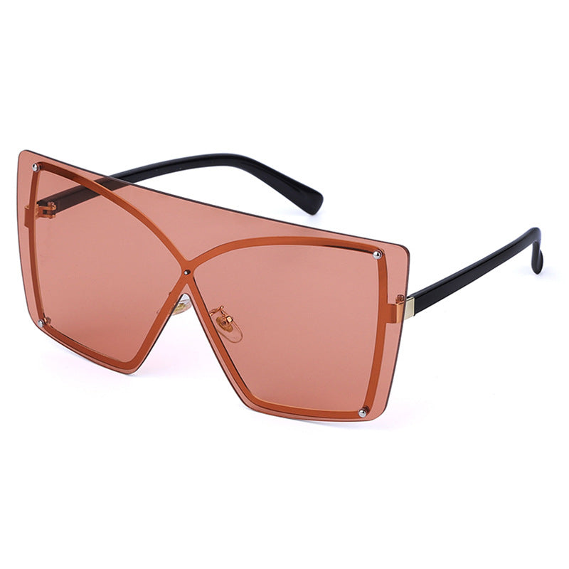 Fashion Oversized Rimless Sunglasses For Women