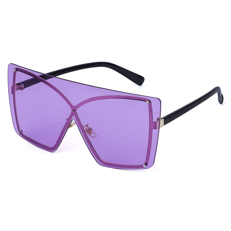 Fashion Oversized Rimless Sunglasses For Women