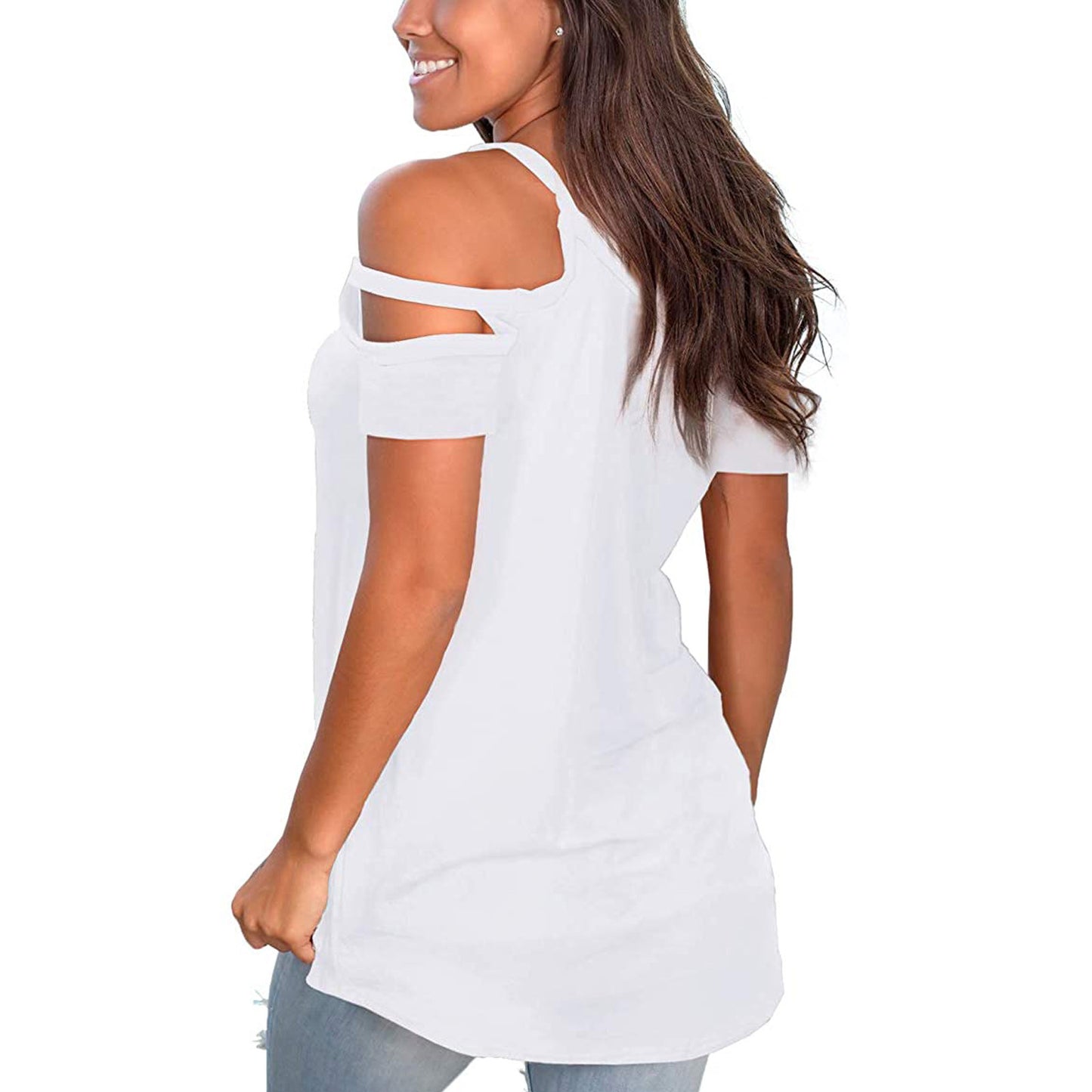 Shoulder Pullover Short Sleeve For Women