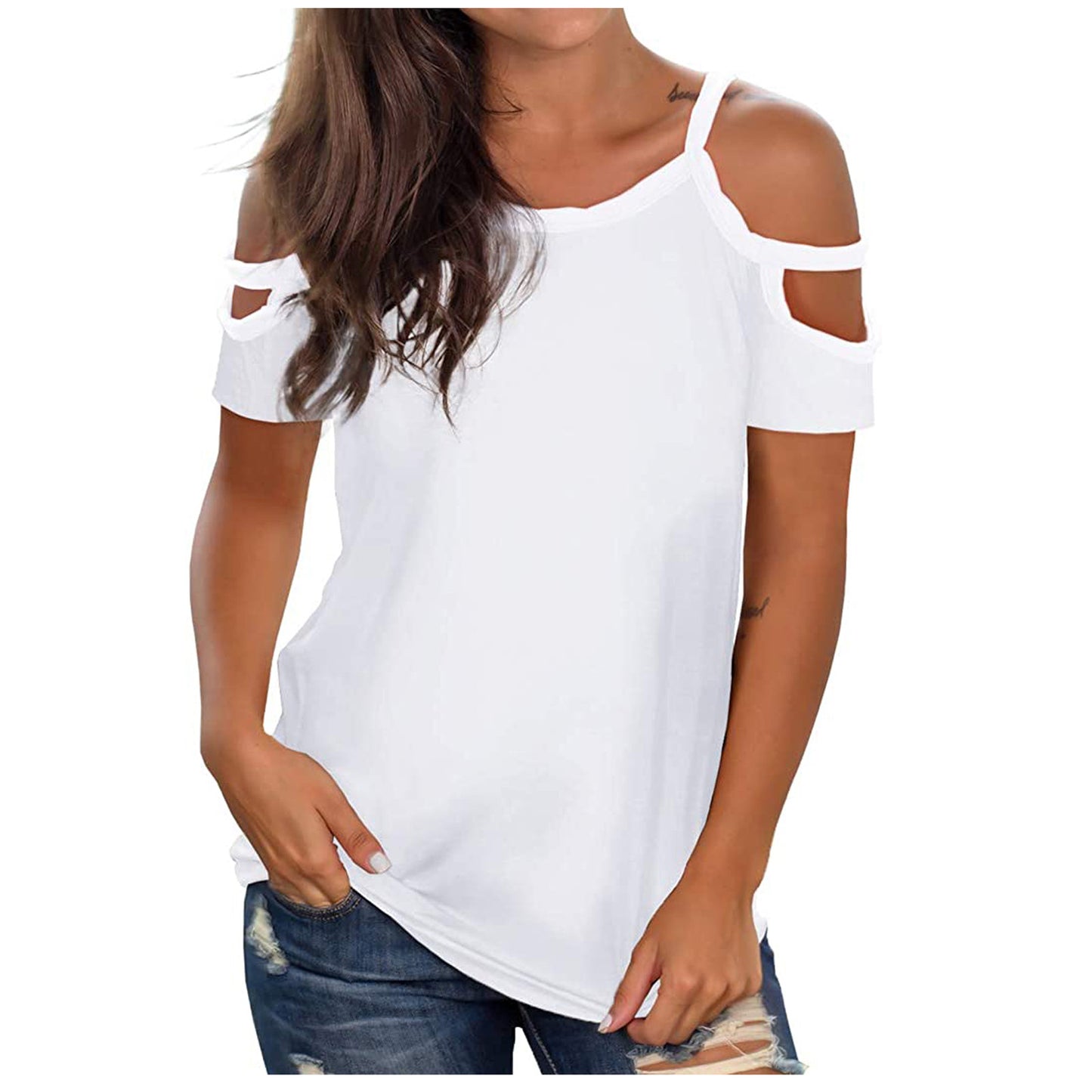 Shoulder Pullover Short Sleeve For Women