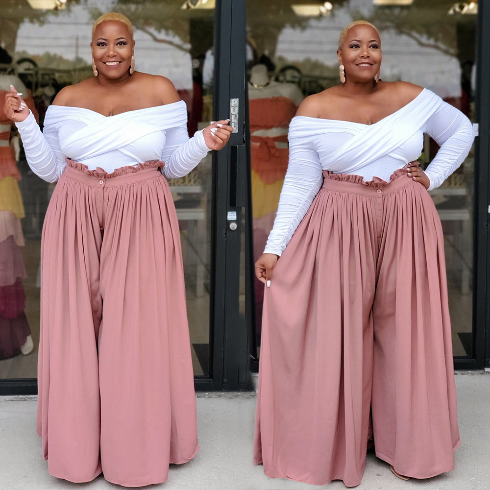 Summer Plus Size Casual Wide-leg Pants