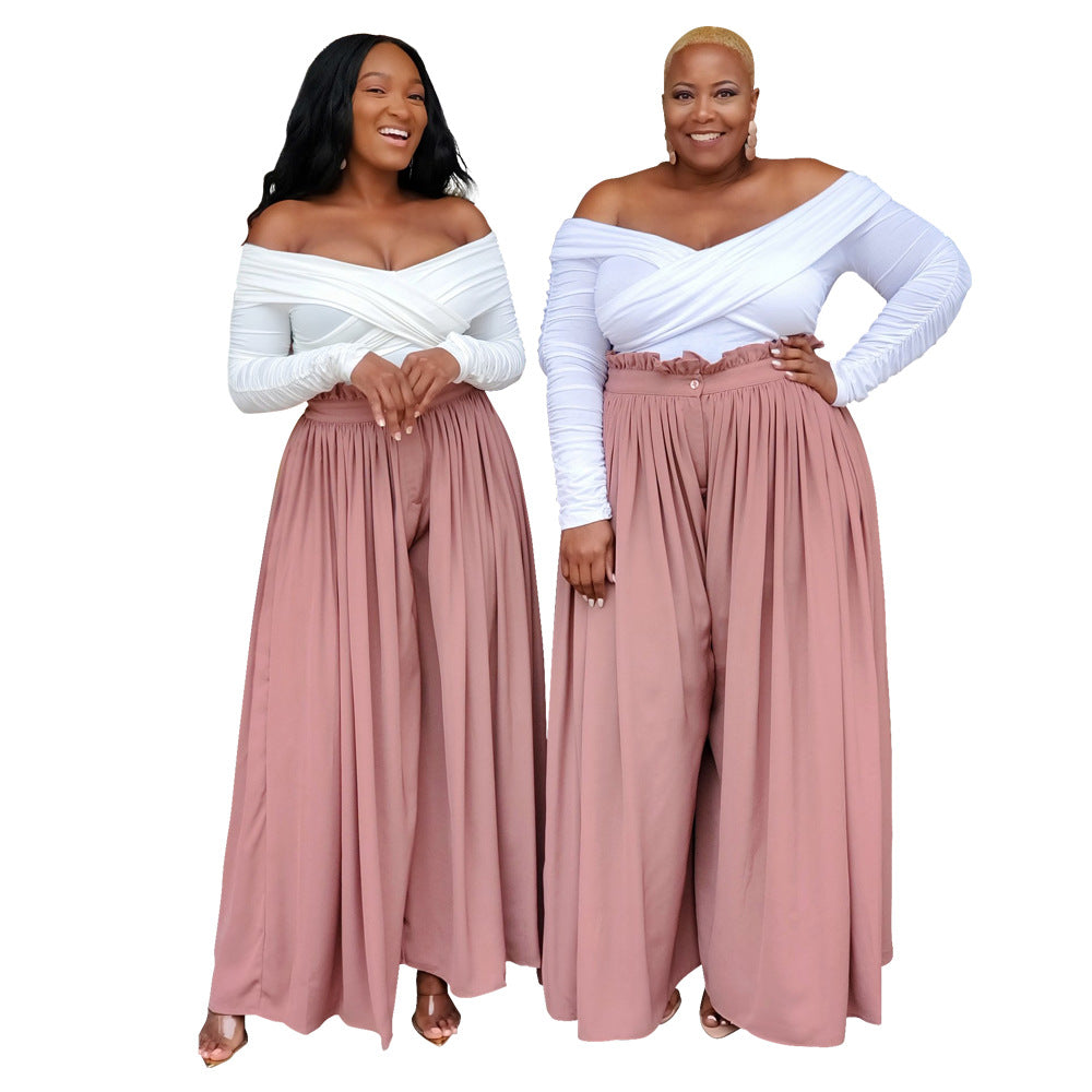 Summer Plus Size Casual Wide-leg Pants