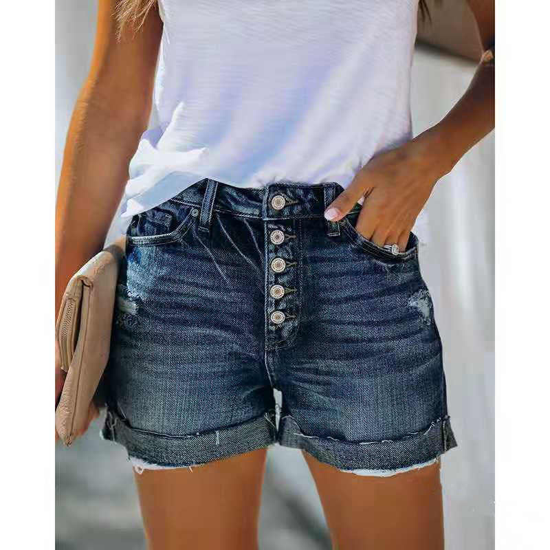 High-waisted Denim Shorts For Women