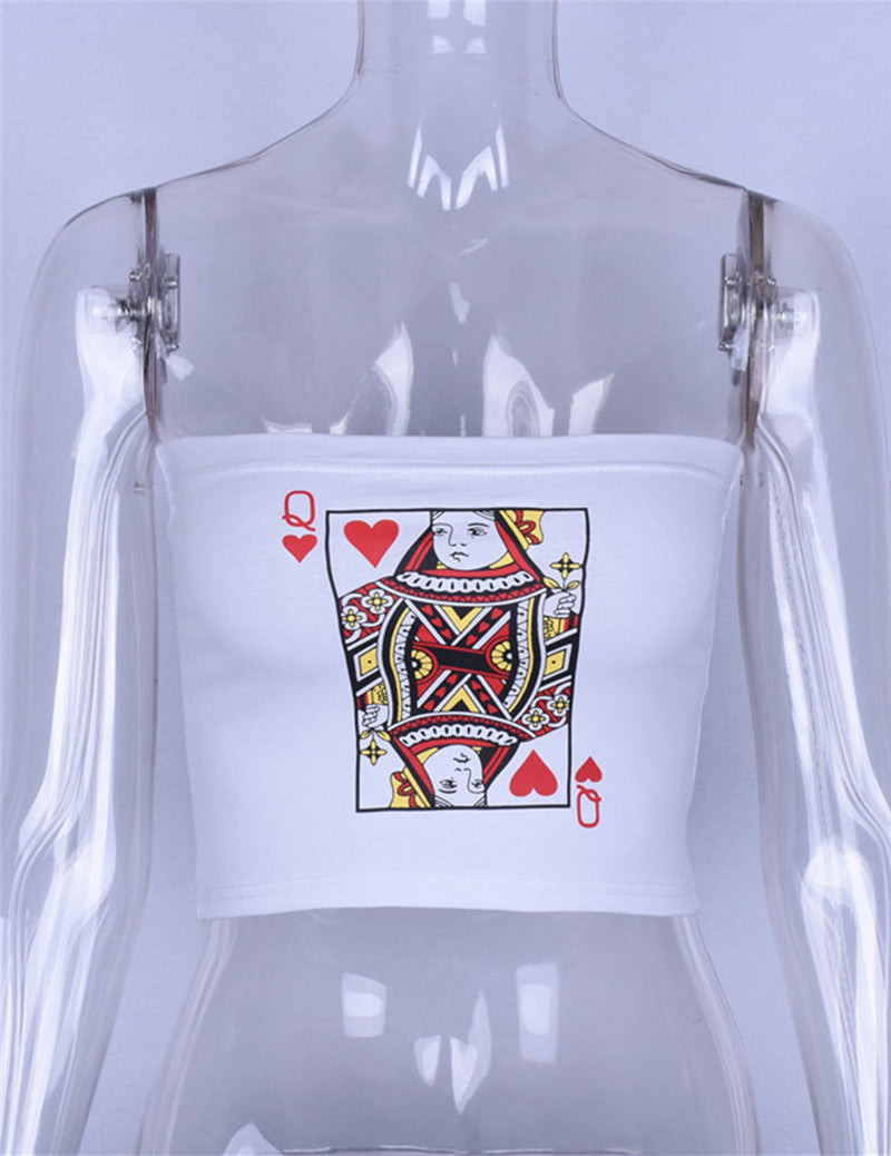 Playing Card Tube Top