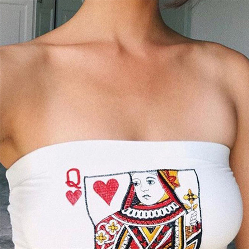 Playing Card Tube Top