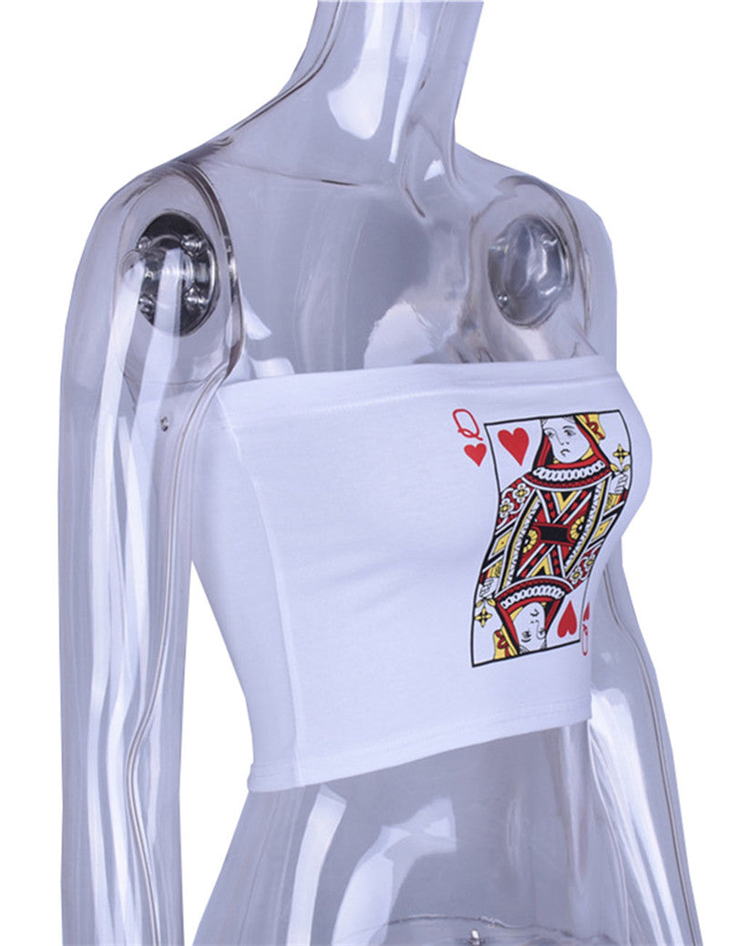 Playing Card Tube Top