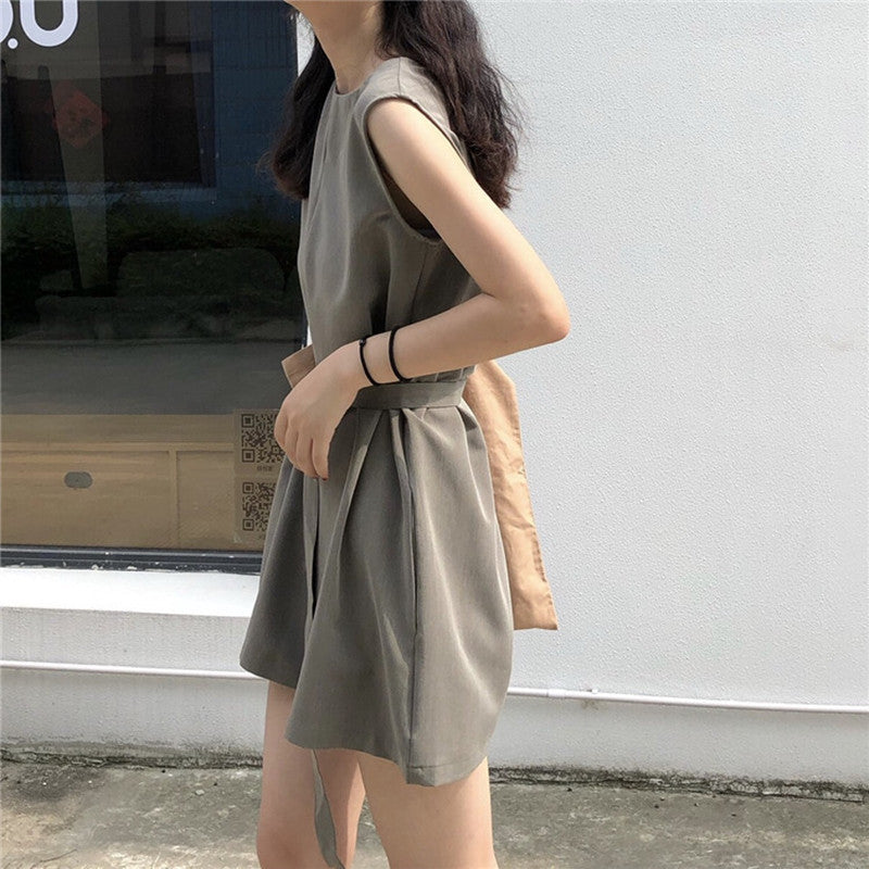 Loose casual jumpsuit women shorts