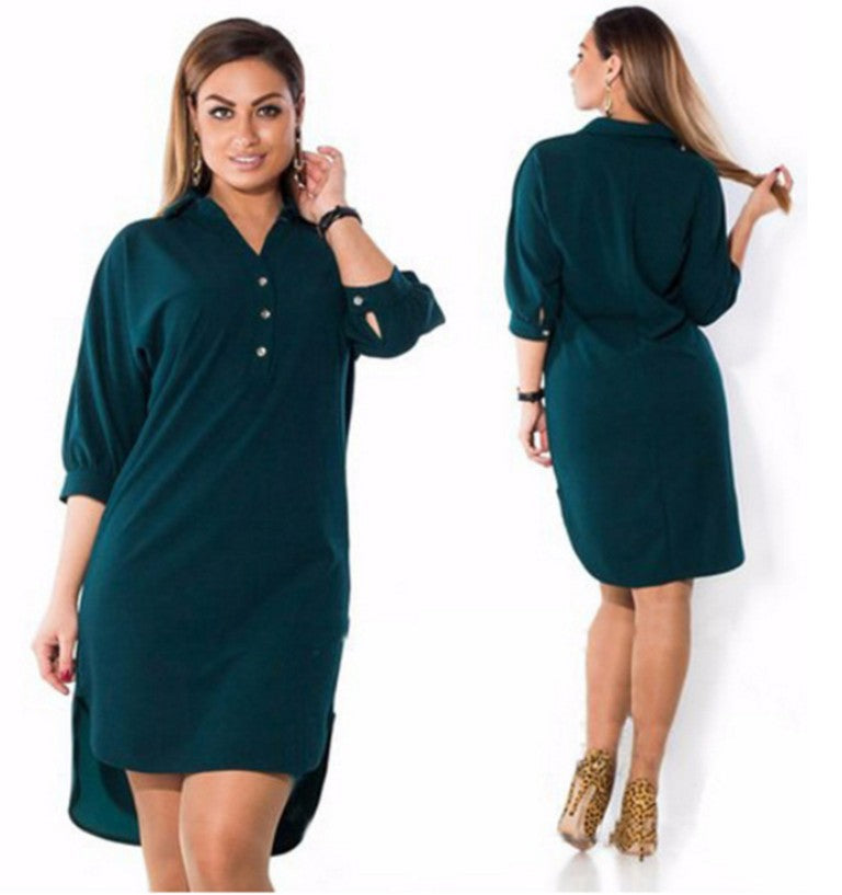 Plus size shirt dress