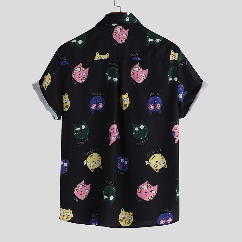 Men shirts Print with cats