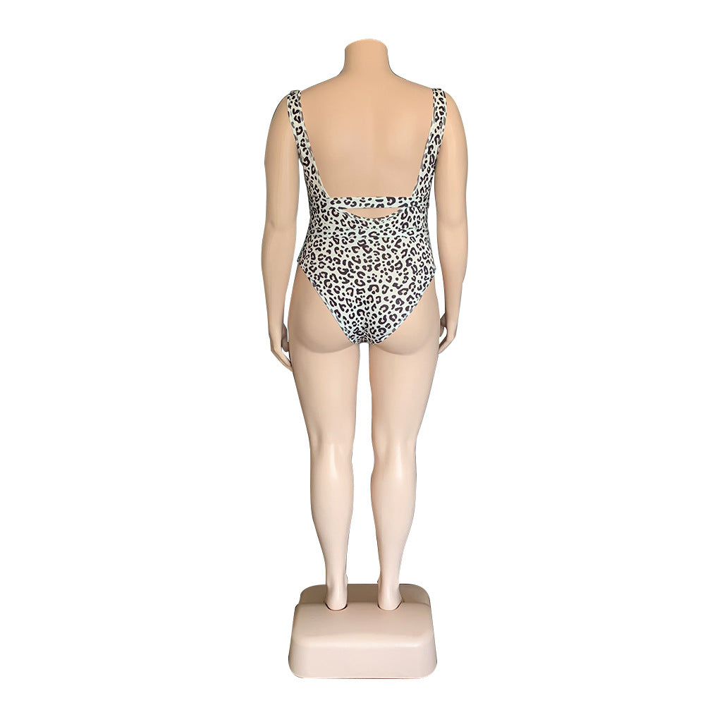 Leopard Swimsuit For Plus Size Woman