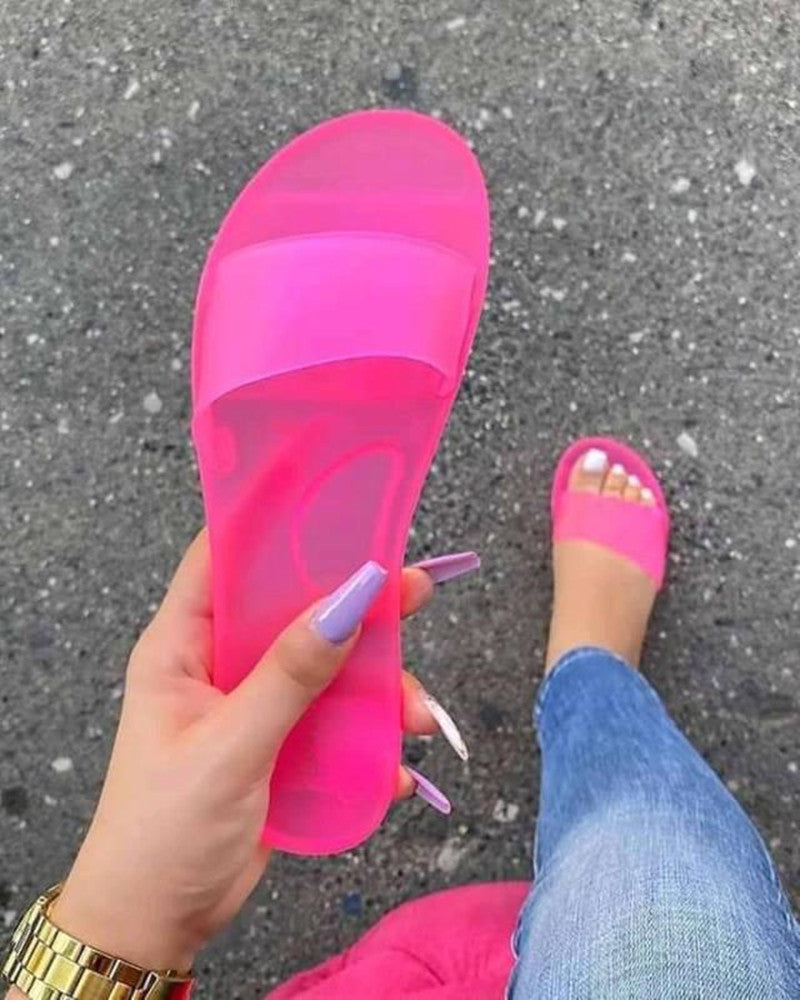 Crystal jelly sandals