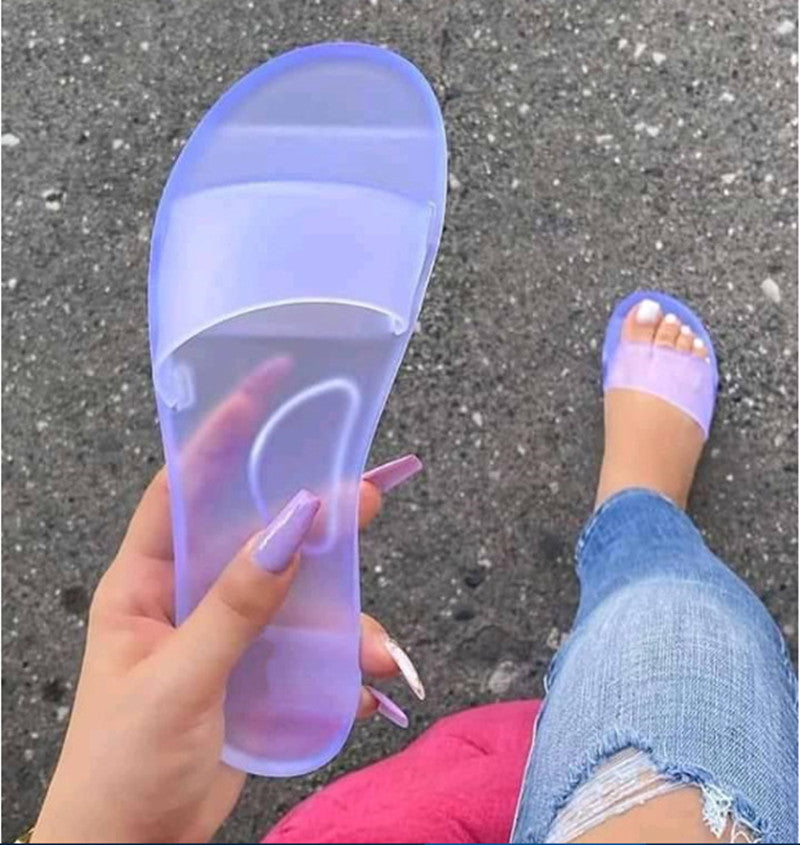 Crystal jelly sandals