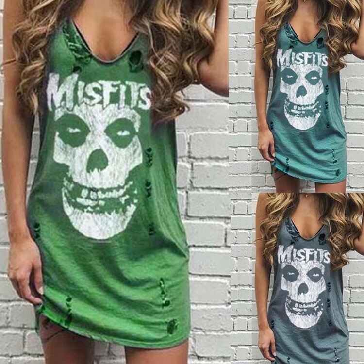 Scull T-shirt dress