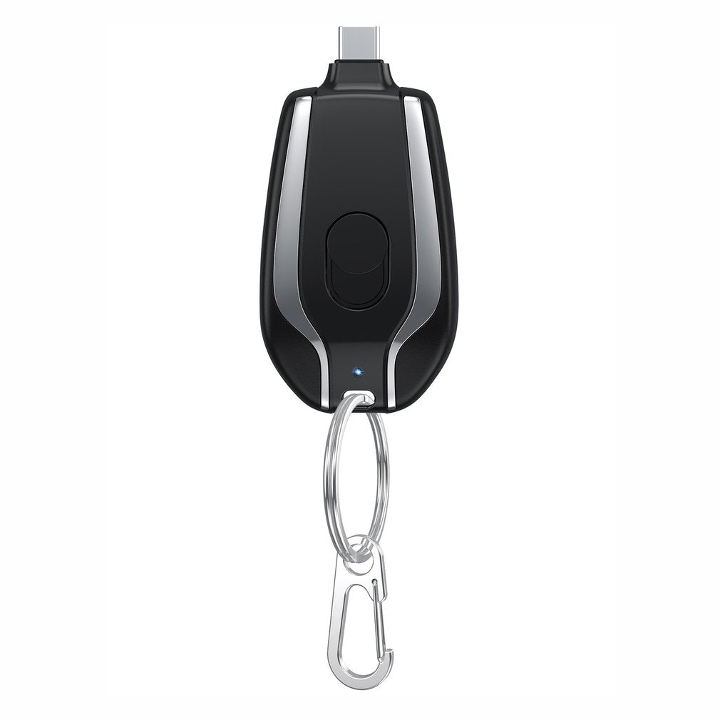 Mini Power Emergency Keychain Charger With Type-C and for iPhone users