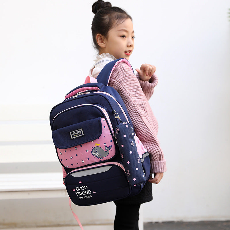 Large capacity backpack with extra pencil bag