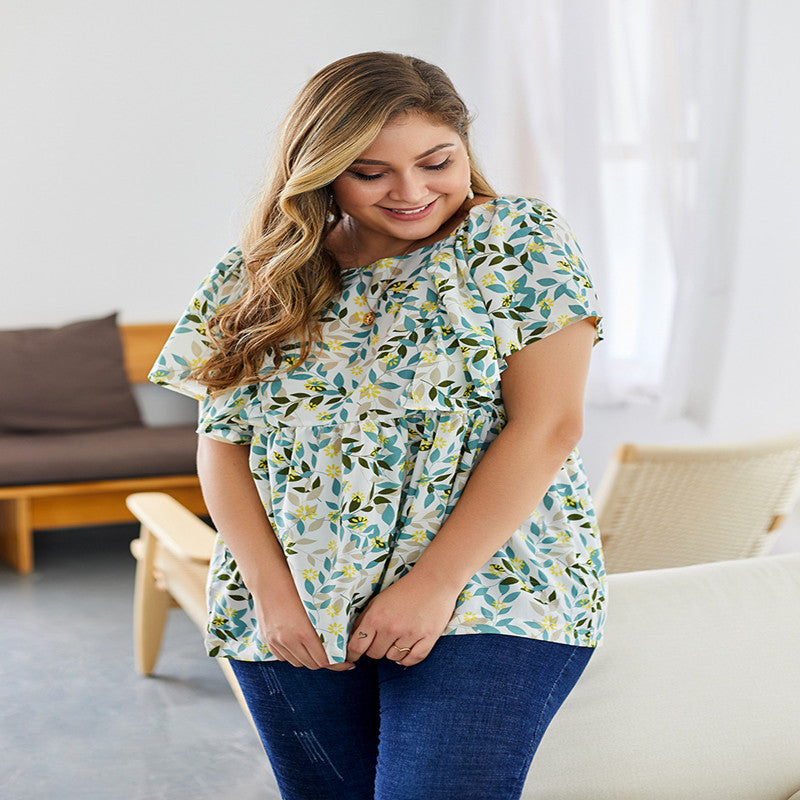 Plus Size Shirt print top