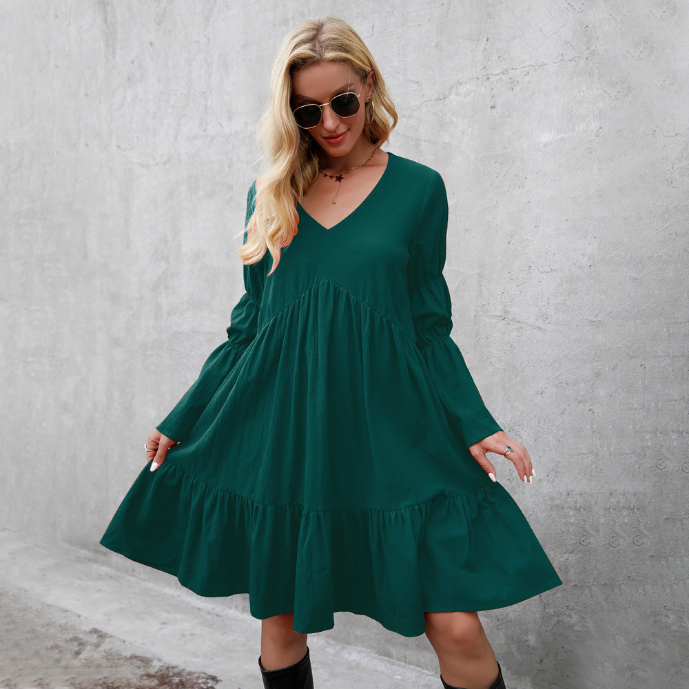 Large Swing Ruffle Dress Women