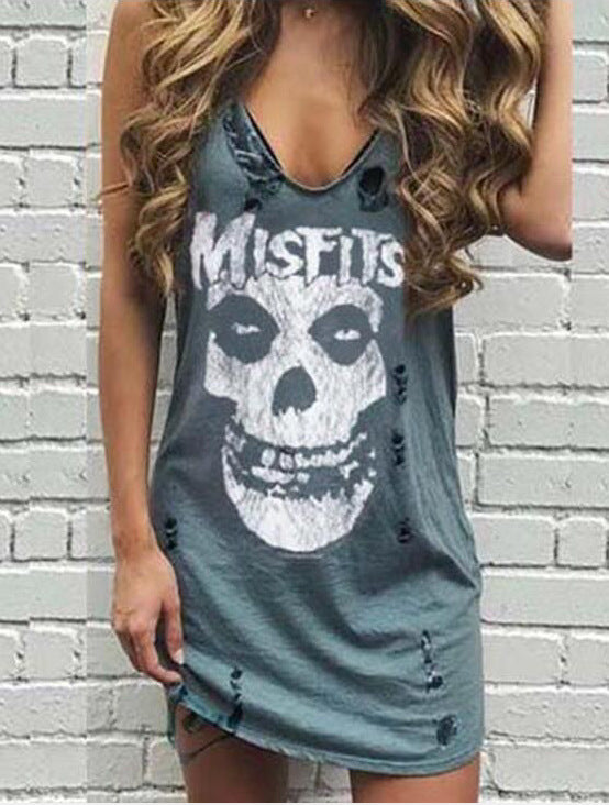 Scull T-shirt dress