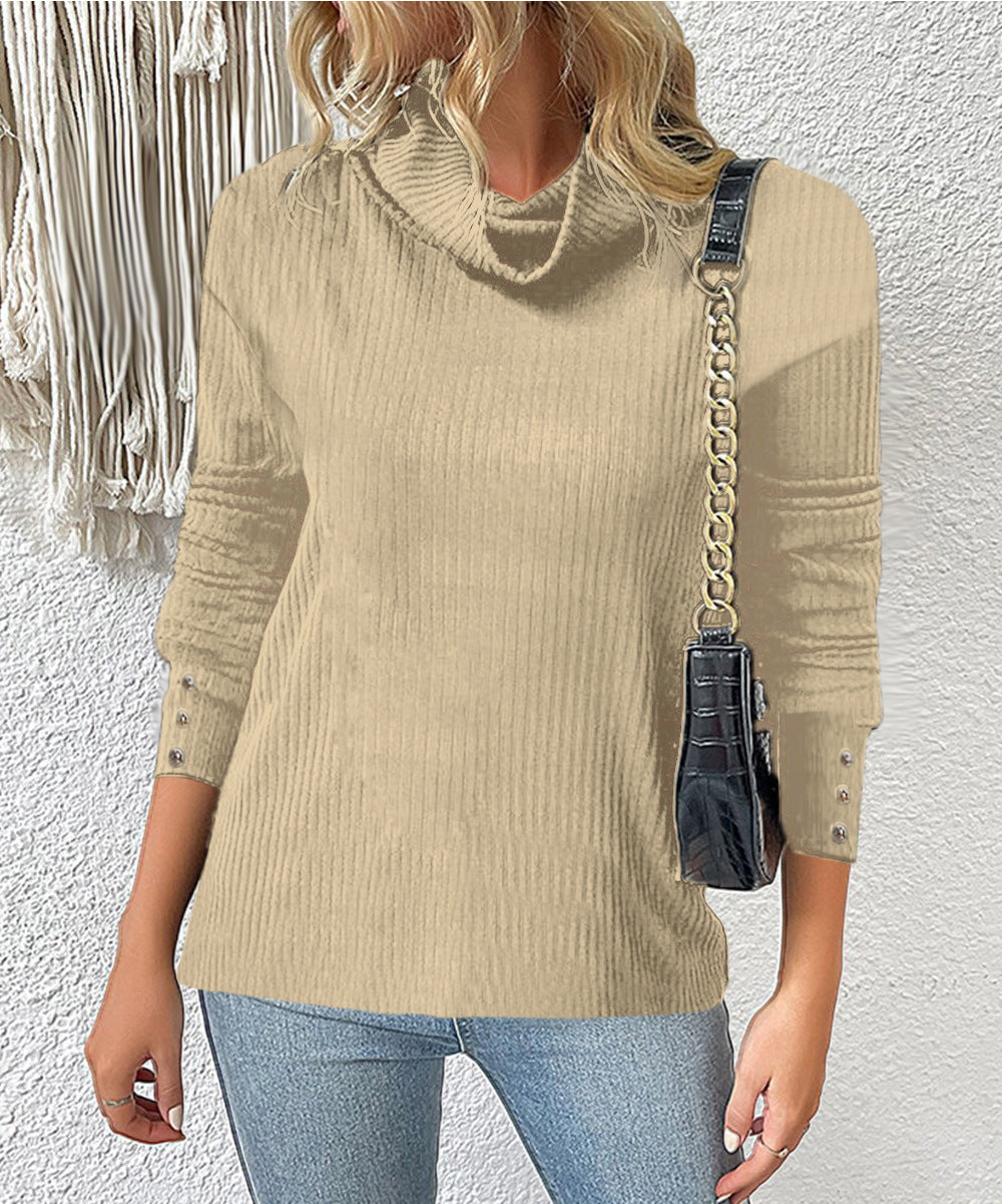 Women's Sweater Style Turtleneck Knitted Sweater