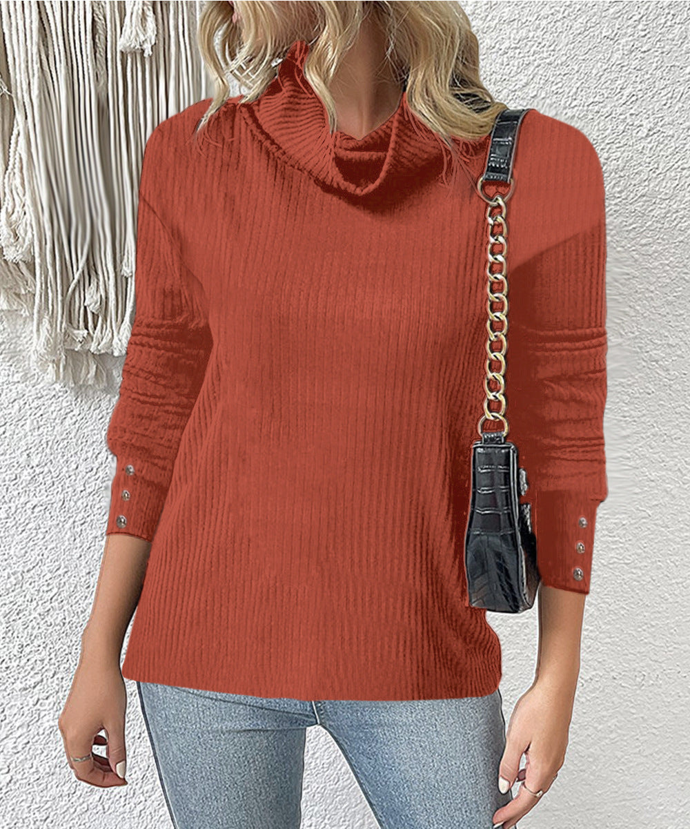 Women's Sweater Style Turtleneck Knitted Sweater