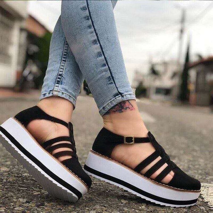 Explosive New Style Buckle Platform Sandals Women