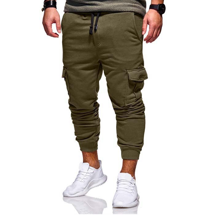 Men's casual multi-pocket sweatpants