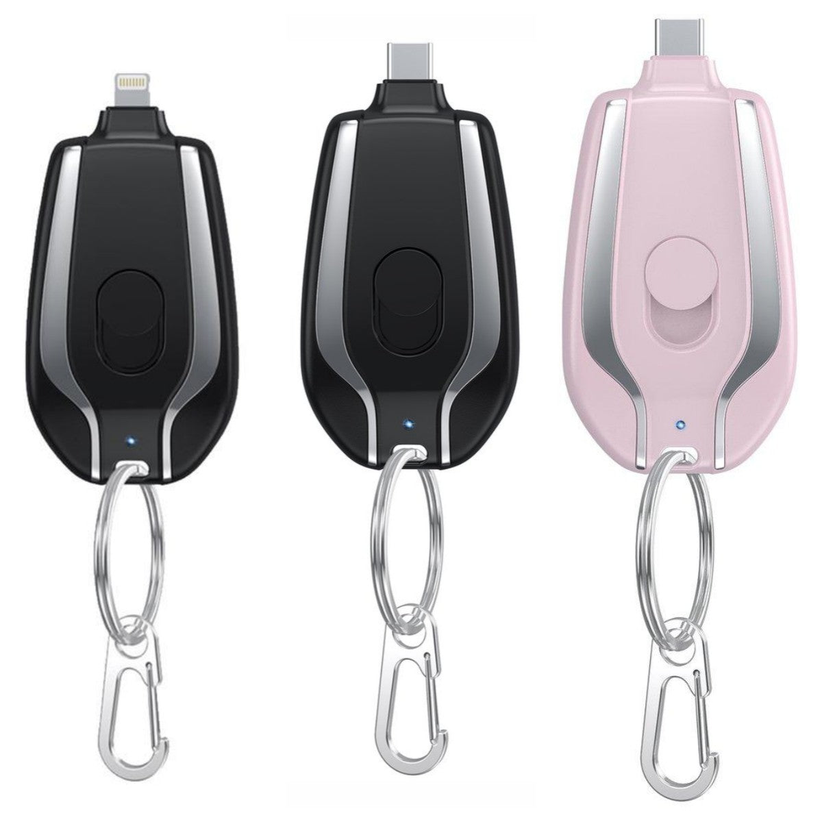 Mini Power Emergency Keychain Charger With Type-C and for iPhone users